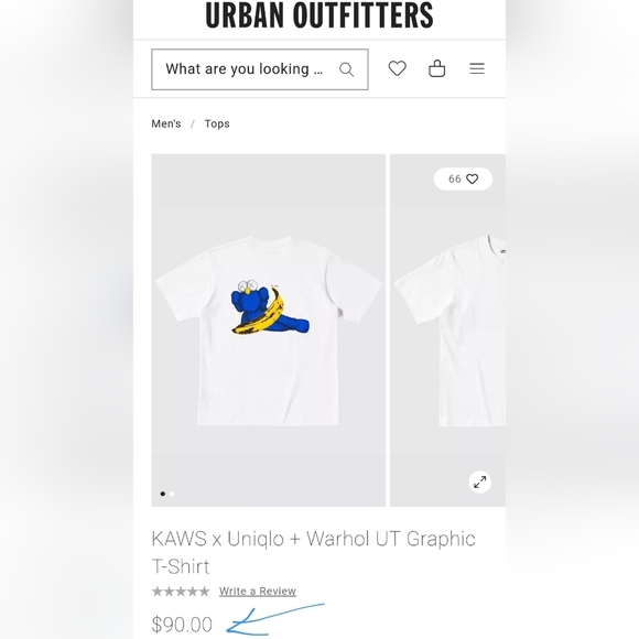 KAWS x  WARHOL Uniqlo Collab Tshirt Cookie Monster Banana New Authentic Large - Picture 8 of 10